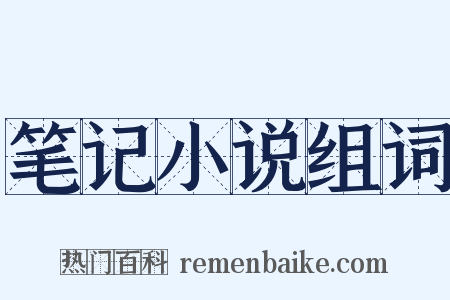 笔记小说组词是什么意思的图片